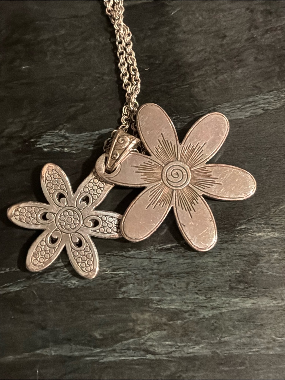 Brighton Silver Floral Pendant Necklace - Picture 4 of 5